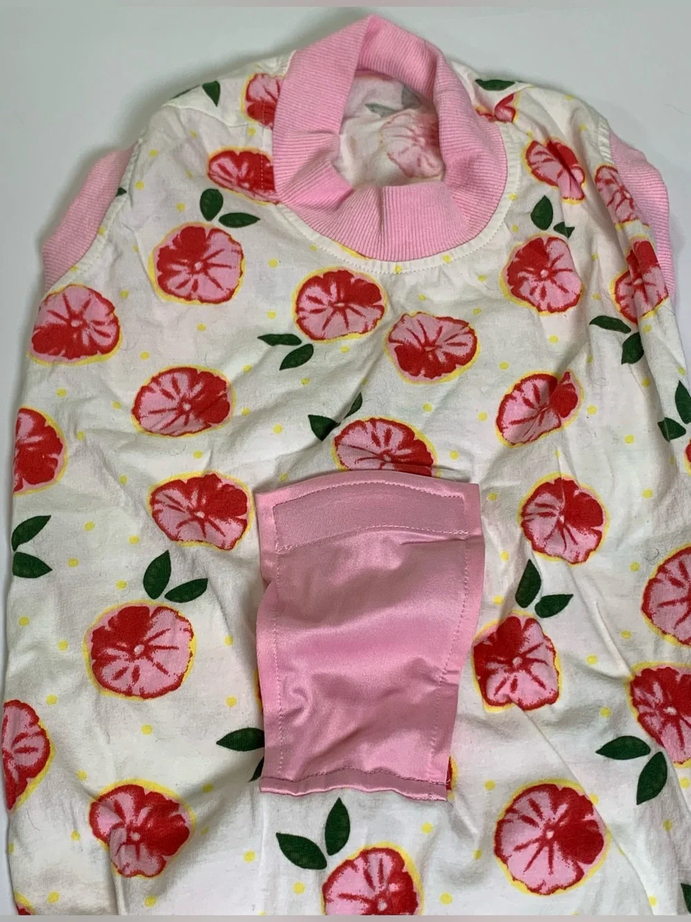 XL Dog Bodysuit Pink Citrus Print Cone Alternative Pet Shirt NWOT